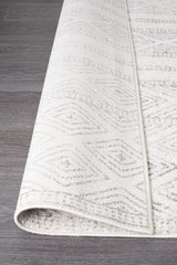 Paradise White And Grey Tribal Transitional Rug