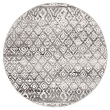 Paradise Dark Grey Tribal Round Transitional Rug