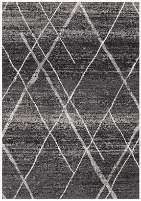 Paradise Charcoal Contemporary Transitional Rug - Lost Design Society