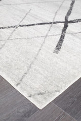 Paradise White Grey Contemporary Transitional Rug