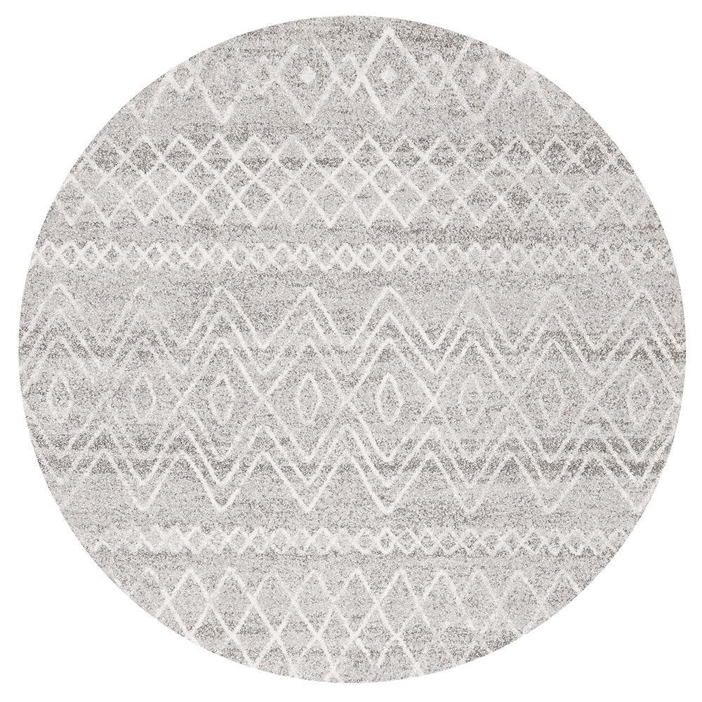 Paradise Grey Rustic Tribal Round Transitional Rug – Lost Design Society