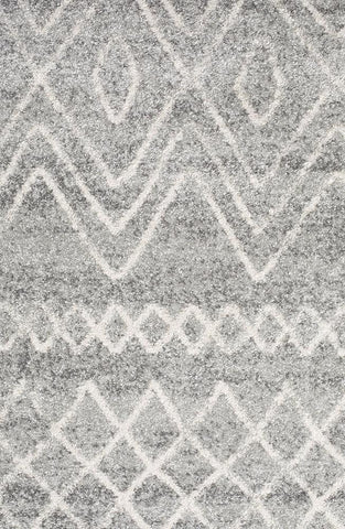 Paradise Grey Rustic Tribal Round Transitional Rug