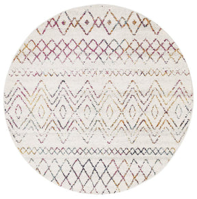 Paradise Multi Rustic Tribal Round Transitional Rug - Lost Design Society