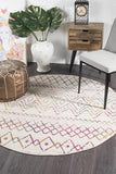 Paradise Multi Rustic Tribal Round Transitional Rug