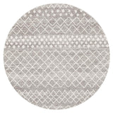 Paradise Silver Tribal Round Transitional Rug