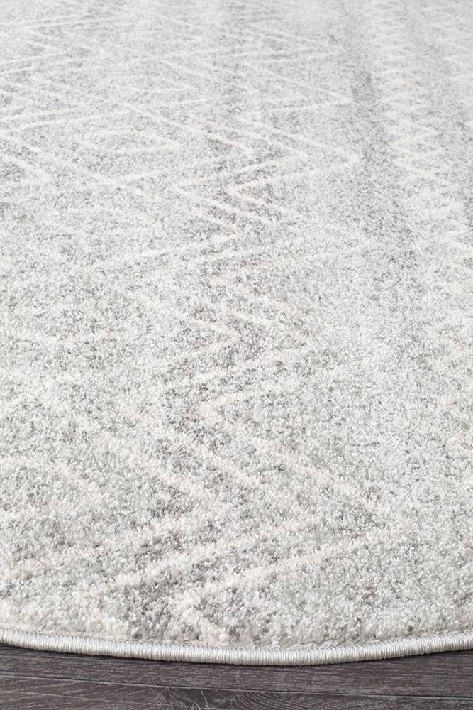 Paradise Silver Tribal Round Transitional Rug – Lost Design Society