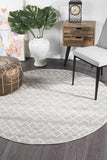 Paradise Silver Tribal Round Transitional Rug