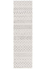 Paradise White Grey Tribal Transitional Rug