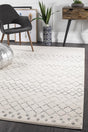 Paradise White Grey Tribal Transitional Rug