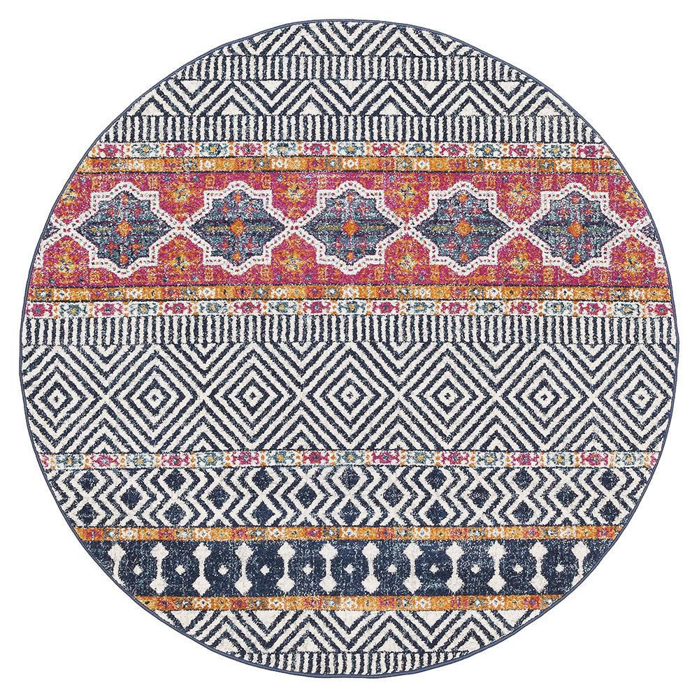 Paradise Multi Tribal Round Transitional Rug