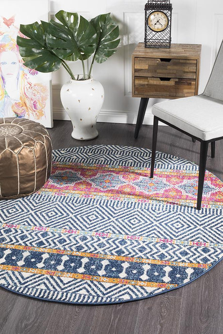 Paradise Multi Tribal Round Transitional Rug