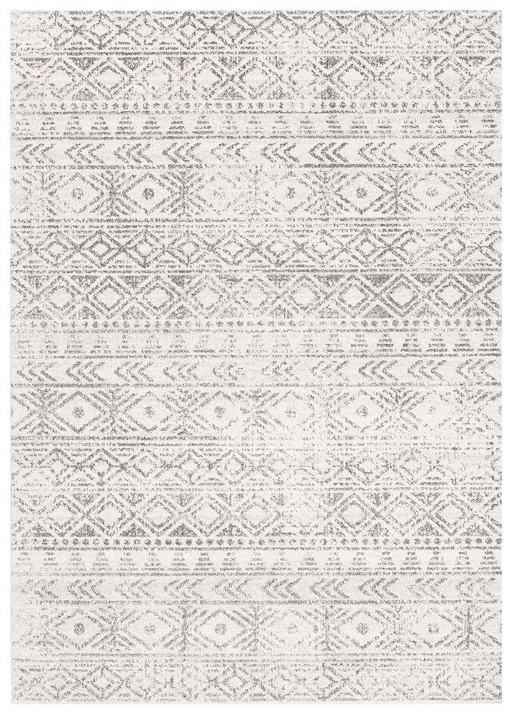 Paradise White Grey Rustic Transitional Rug