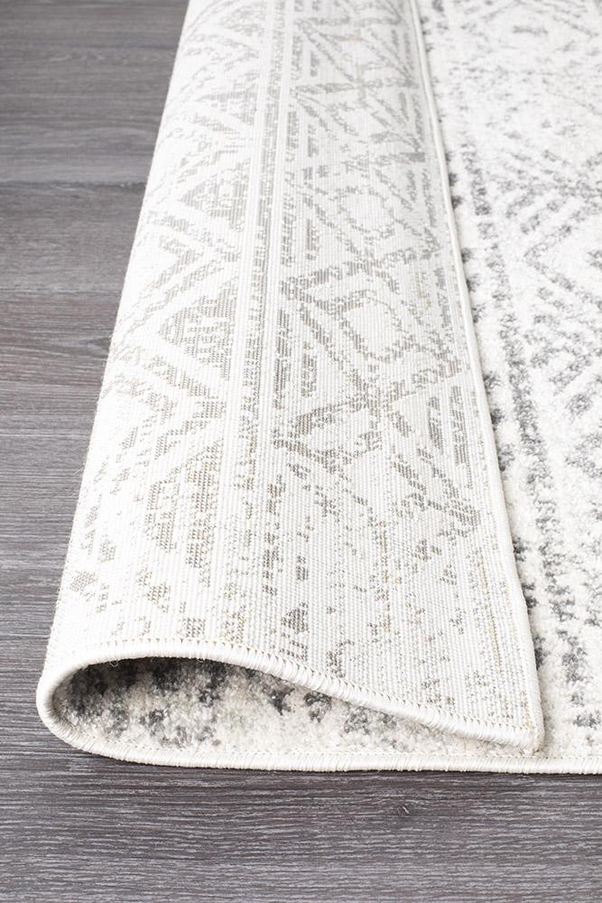 Paradise White Grey Rustic Transitional Rug