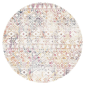 Paradise Multi Rustic Round Transitional Rug - Lost Design Society