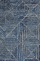 Paradise Contemporary Navy Round Transitional Rug