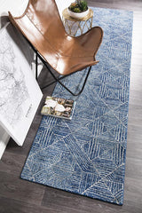 Paradise Contemporary Navy Transitional Rug