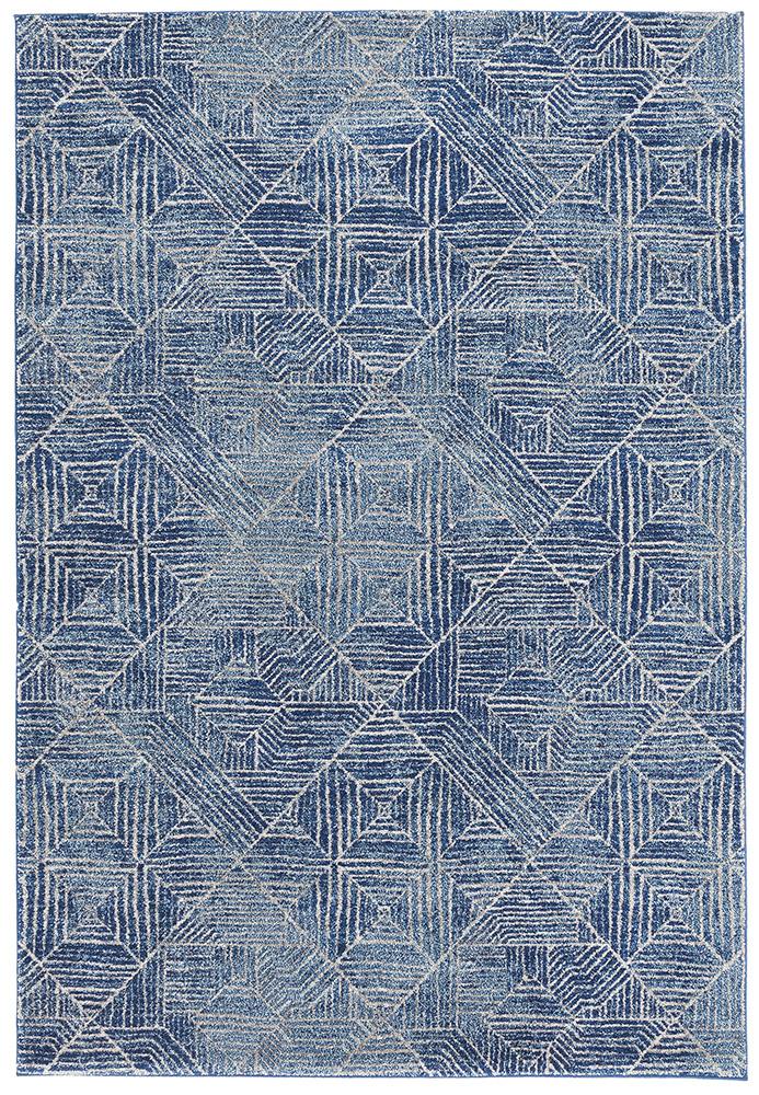 Paradise Contemporary Navy Transitional Rug