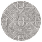 Paradise Contemporary Silver Round Transitional Rug