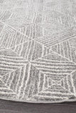 Paradise Contemporary Silver Round Transitional Rug