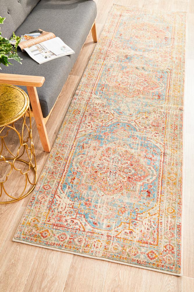 Pilgrimage Ornate Blue Transitional Rug