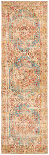 Pilgrimage Ornate Blue Transitional Rug