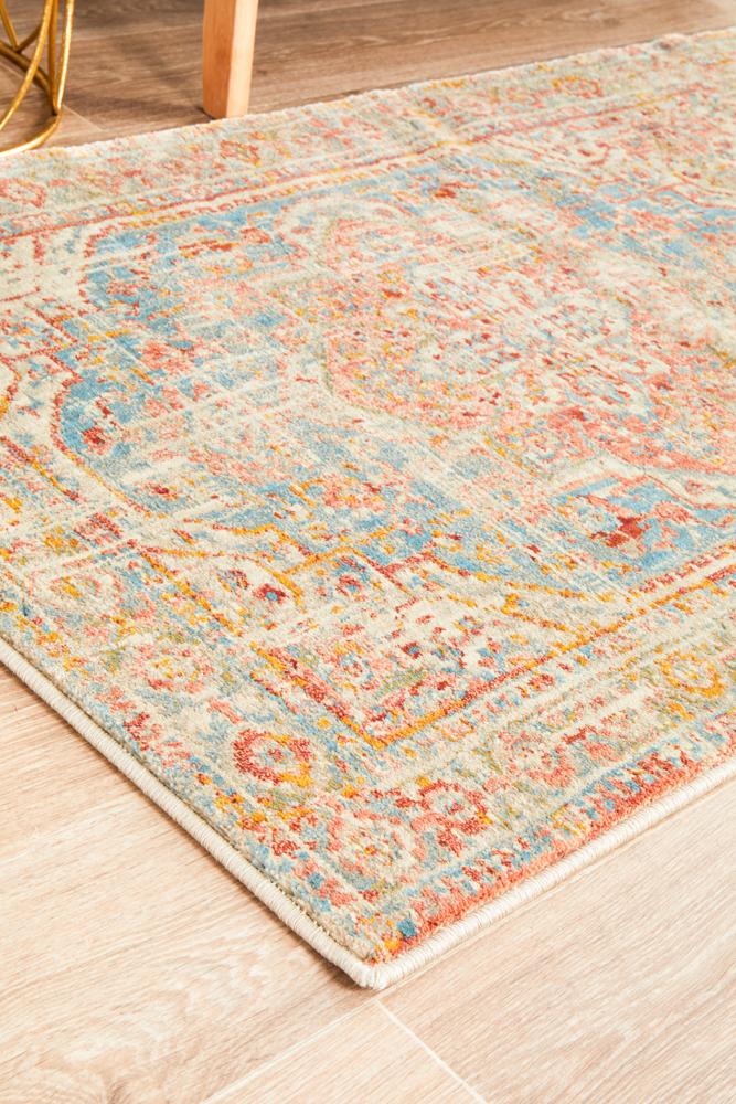 Pilgrimage Ornate Blue Transitional Rug