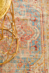 Pilgrimage Ornate Blue Transitional Rug