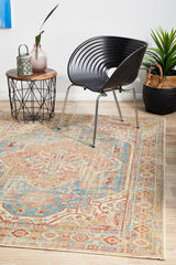 Pilgrimage Ornate Blue Transitional Rug