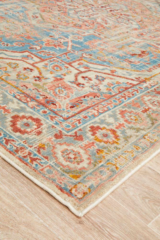 Pilgrimage Ornate Blue Transitional Rug