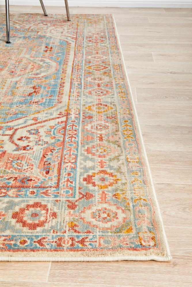 Pilgrimage Ornate Blue Transitional Rug