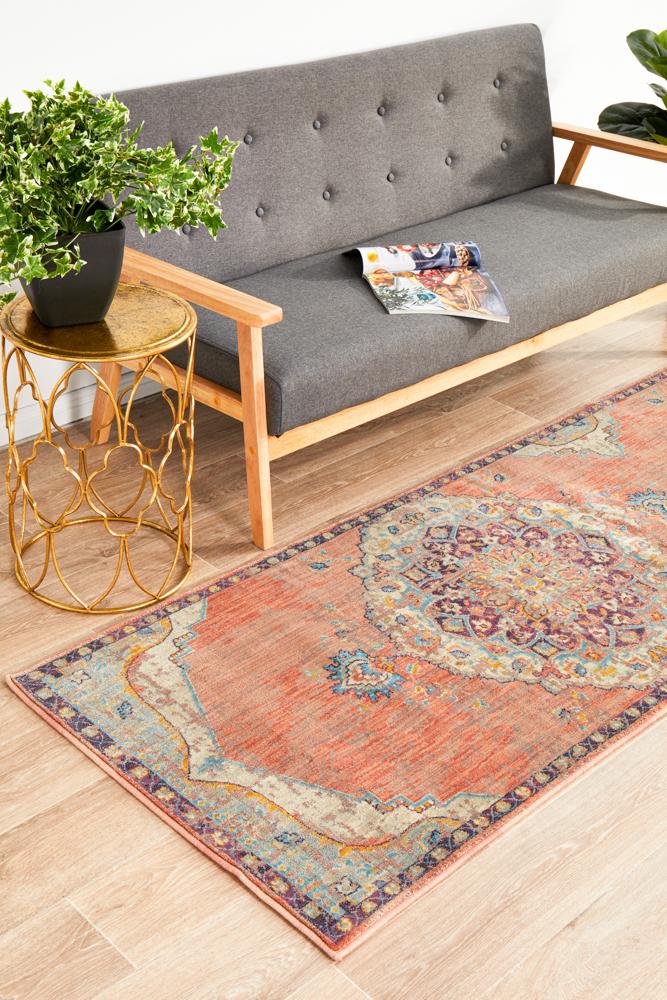 Pilgrimage Ornate Terracotta Transitional Rug