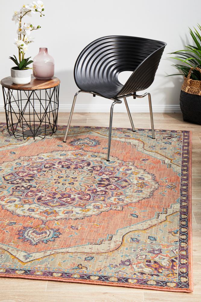 Pilgrimage Ornate Terracotta Transitional Rug