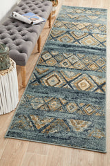 Mayfair Contrast Blue Transitional Rug