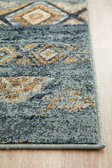 Mayfair Contrast Blue Transitional Rug