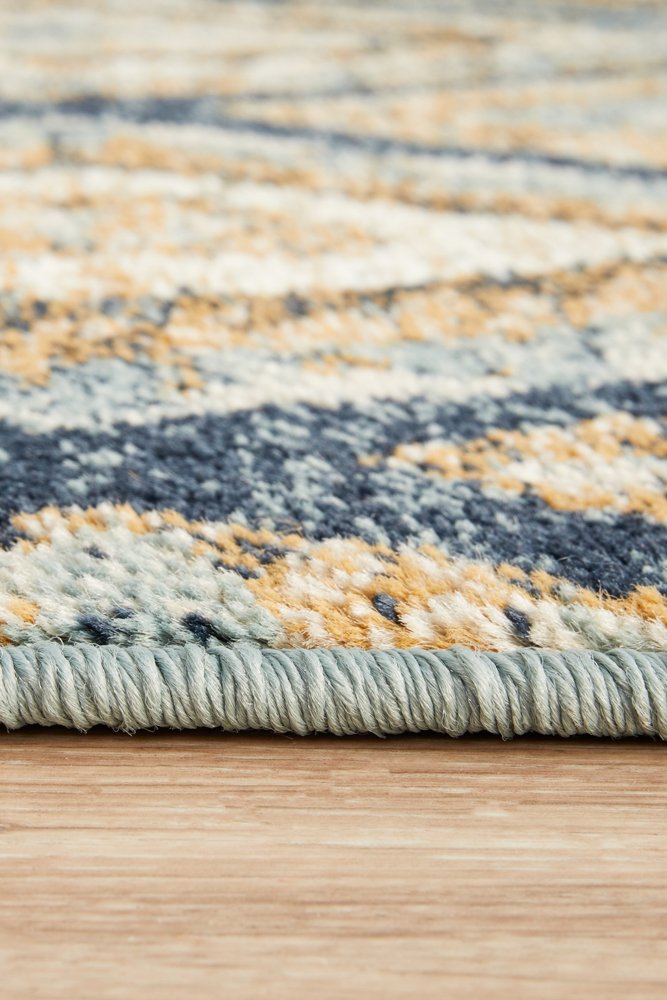 Mayfair Contrast Blue Transitional Rug