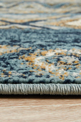 Mayfair Contrast Blue Transitional Rug