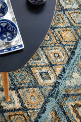 Mayfair Contrast Blue Transitional Rug