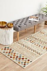 Mayfair Squares Bone Transitional Rug