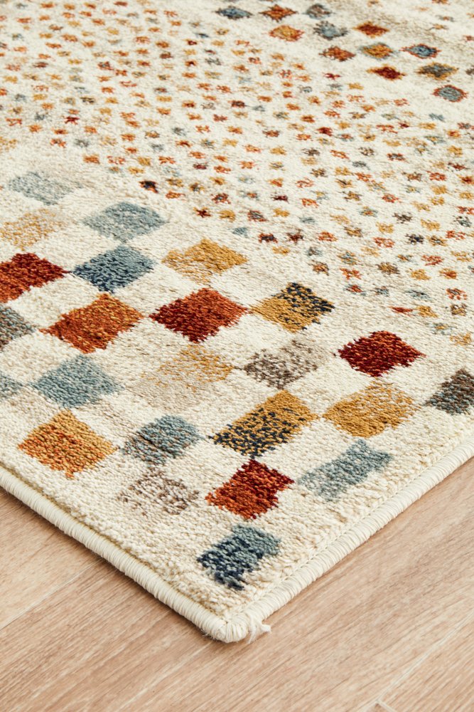 Mayfair Squares Bone Transitional Rug