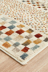 Mayfair Squares Bone Transitional Rug