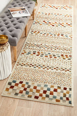 Mayfair Squares Bone Transitional Rug