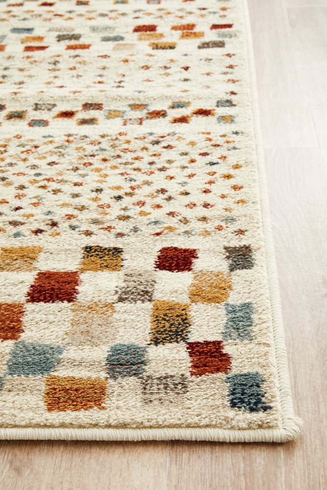 Mayfair Squares Bone Transitional Rug