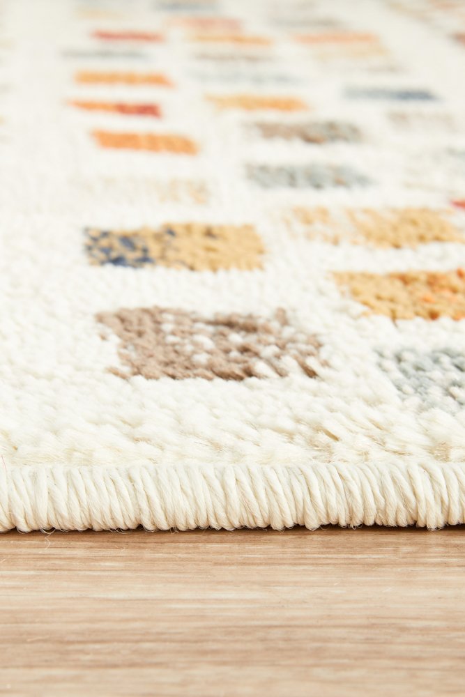 Mayfair Squares Bone Transitional Rug