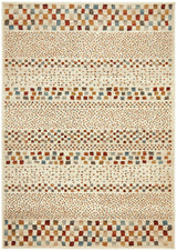 Mayfair Squares Bone Transitional Rug