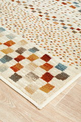 Mayfair Squares Bone Transitional Rug