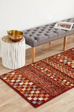 Mayfair Squares Rust Transitional Rug