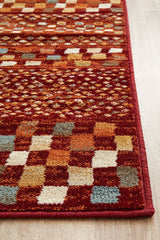 Mayfair Squares Rust Transitional Rug