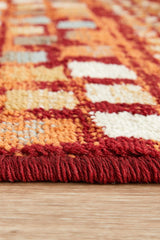 Mayfair Squares Rust Transitional Rug