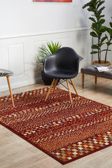 Mayfair Squares Rust Transitional Rug