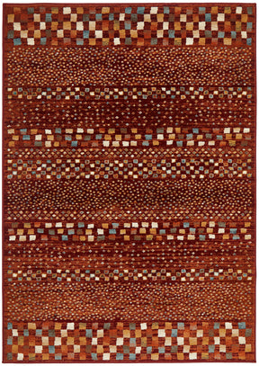 Mayfair Squares Rust Transitional Rug - Lost Design Society